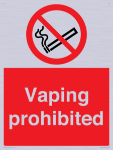 Vaping prohibited